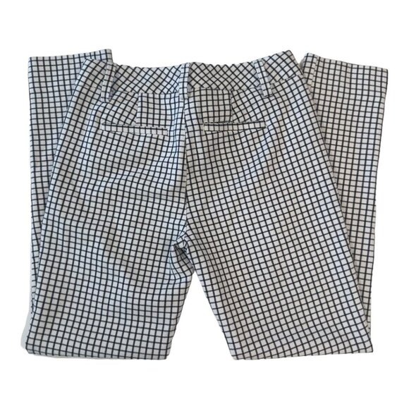 CAbi Women SZ 2 black-White Windowpanel Slim Ankle Trouser Pant -Business Casual - Picture 8 of 10